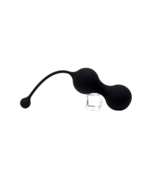 MINA Noir, Boules de Geisha en silicone médical USB avec télécommande - BQ130BLK